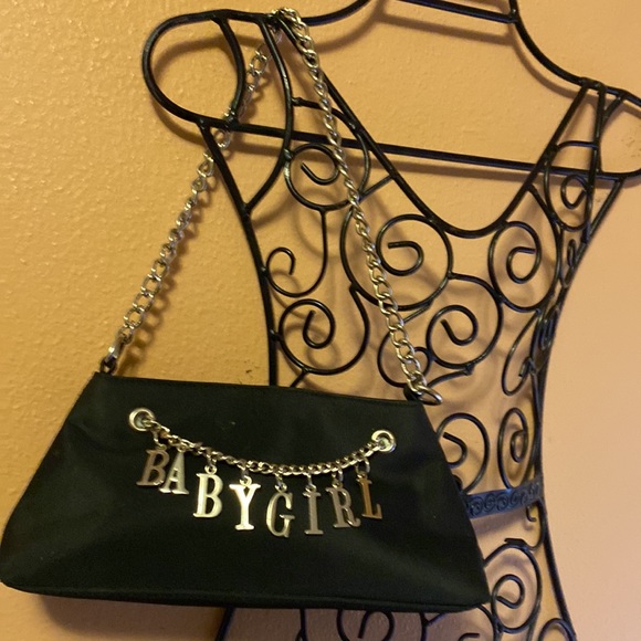 Vintage Y2K Baby Girl charm handbag with silver metal chain - Picture 9 of 11